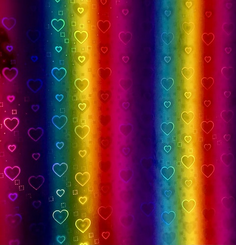Wow - Rainbow heart, metervara