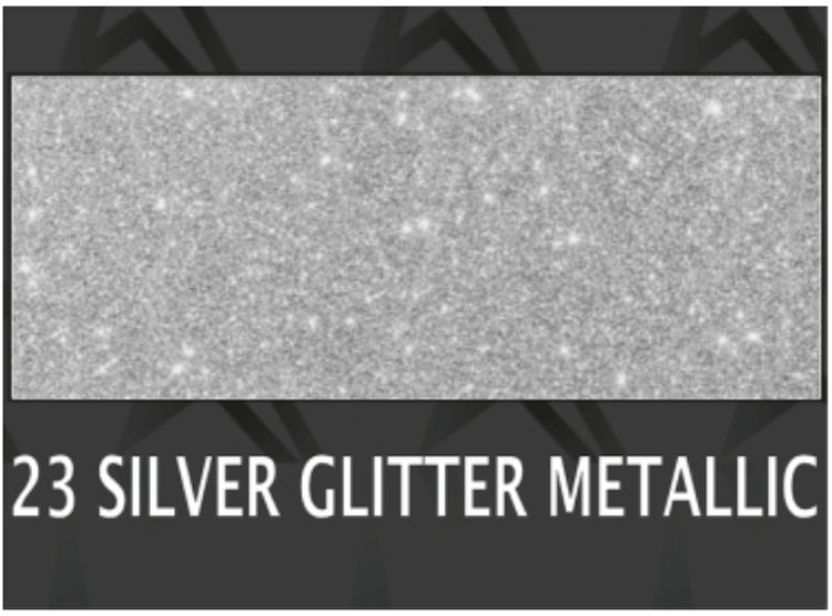 Premium Glittermetallic Silver 1023 - bredd 50 cm, metervara