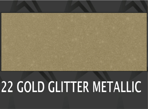 Premium Glittermetallic guld 1022 - bredd 50 cm, metervara