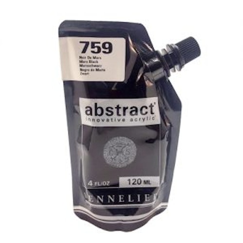 Akrylfärg Sennelier Abstract - Hög pigmentering - Mars Black 759