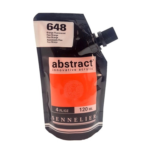 Akrylfärg Sennelier Abstract - Hög pigmentering - Fluo Orange 648