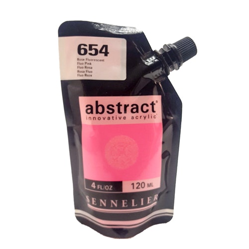 Akrylfärg Sennelier Abstract - Hög pigmentering - Fluo Pink 654