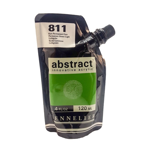 Akrylfärg Sennelier Abstract - Hög pigmentering - Permanent Green Light 811