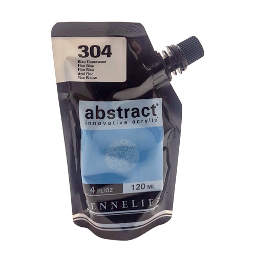 Akrylfärg Sennelier Abstract - Hög pigmentering - Fluo Blue 304