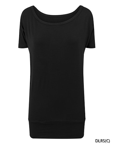 Dam - viscose tee C - Svart