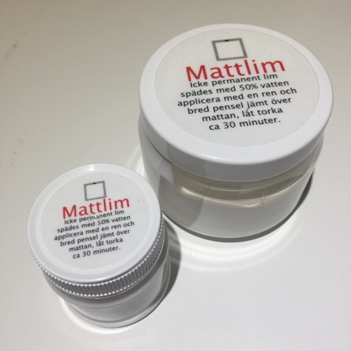 Skärmattelim - Mattlim - Återhäftningsbart lim + pensel och skrapa