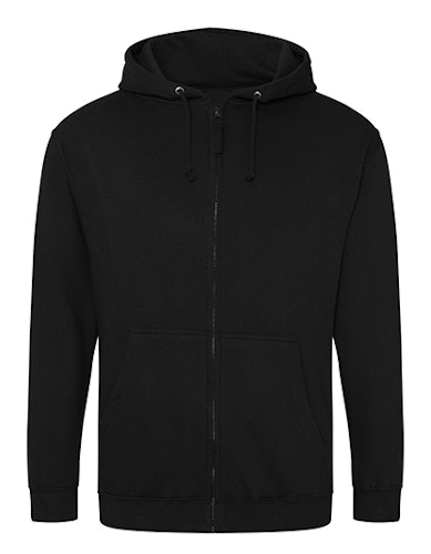 Unisex ZIP Sweatshirts -  hoodies svart- Stora storlekar