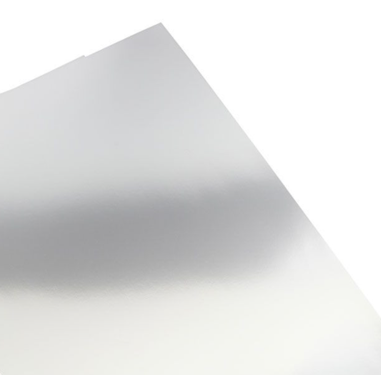 Aluminium plåt sublimering "chrom" Silver, 200 x 305 x 0,5 mm