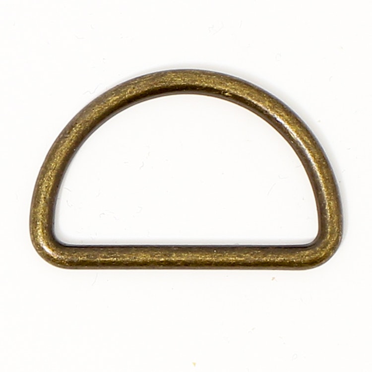 D-ring svetsad, antik mässing, 30 mm