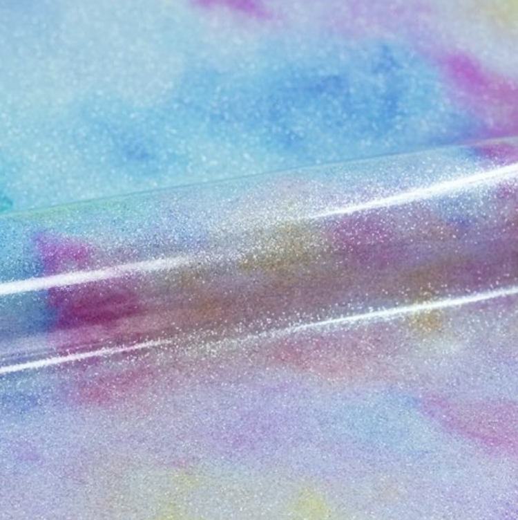 Glittermönster - Vattenfärg Pastell, ark ca 30x45 cm