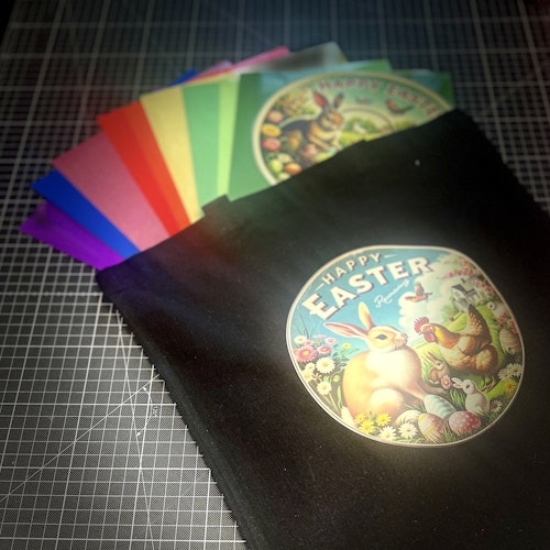 Mixpåse- 9st A4 ark textilvinyler i en tygkasse + 1 DTf tryck