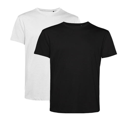 T-shirt Herr Eko - Svart / Vit