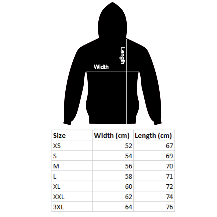 REA - Hoodie Zip Unisex  -  Svart