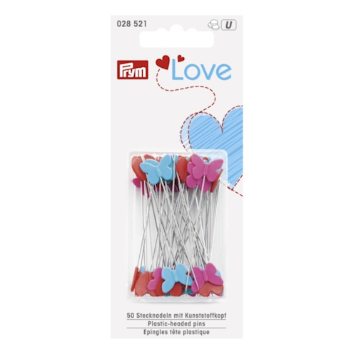 Prym knappnålar - hjärta/fjäril - 50-pack