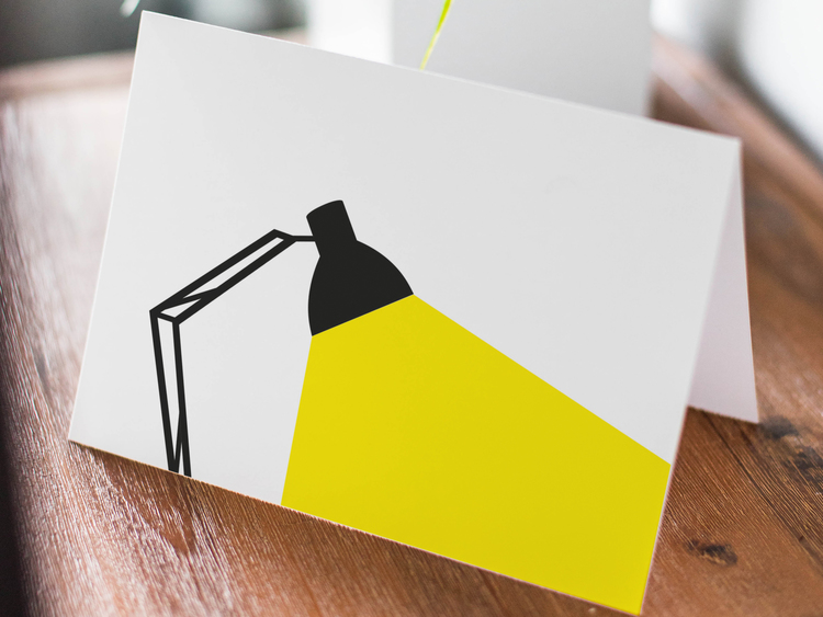 Skrivbordslampa - Folded Greeting Card
