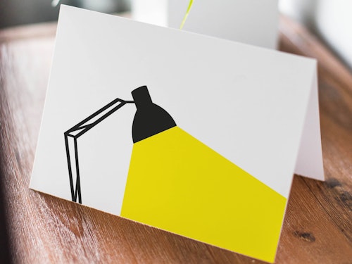 Skrivbordslampa - Folded Greeting Card