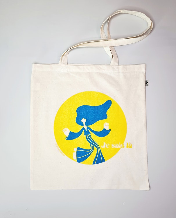 Je suis lá - Tote bag - Yellow & Blue