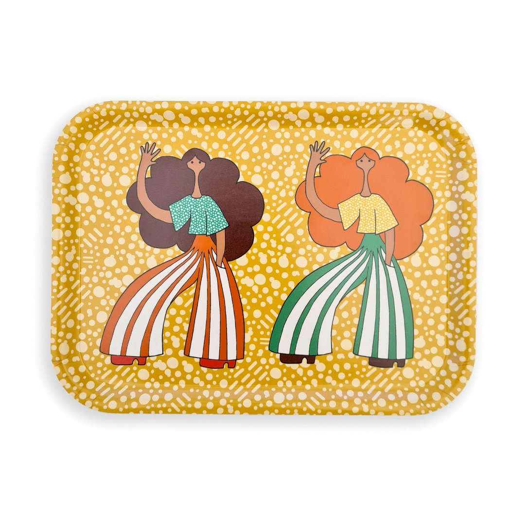 Tray - Set of 2 - Yellow & Blue