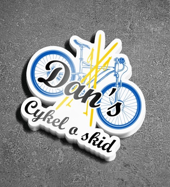 Dan's klistermärken 9cm x 8cm - Dan's cykel o skid