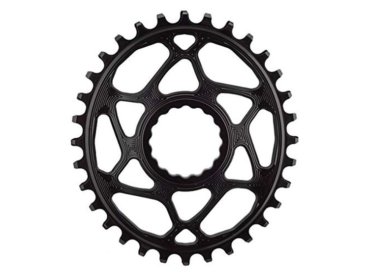 Absolute Black OVAL DIRECT MOUNT CHAINRING FOR SHIMANO CRANKS, 12SPD HYPERGLIDE+ CHAIN