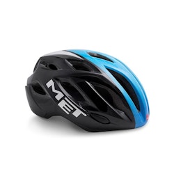 MET Helmet Road Idolo M (52-59 cm) Black Shaded Cyan/Glossy