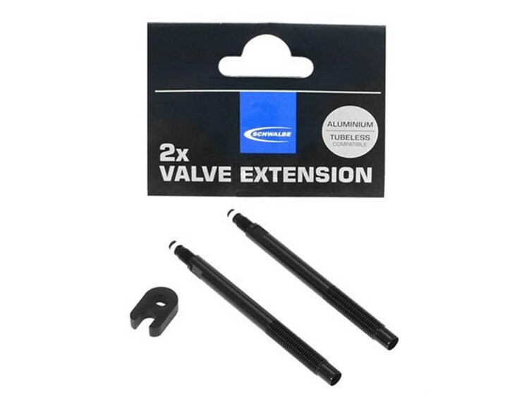 SCHWALBE Tubeless compatible valve extension 65 mm Black