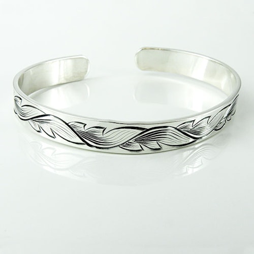 Handgraverat armband: Blad