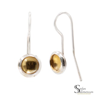Silver earrings with gold plating