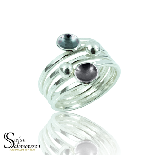 Silverring: Oxiderad