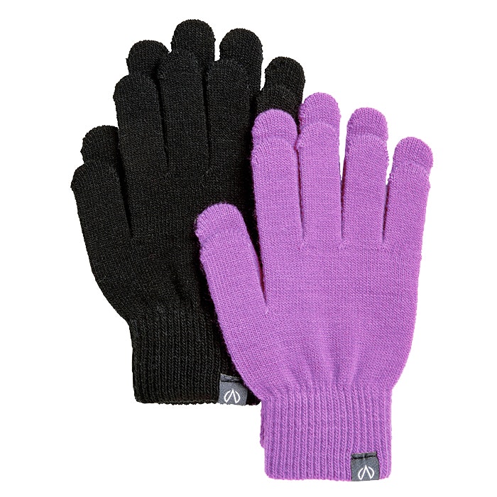 North Bend Magic Gloves 2-Pack JR - Svart & Lila