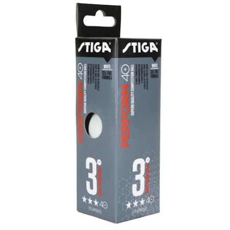 Stiga Perform 40+ 3-Pack Pingisbollar