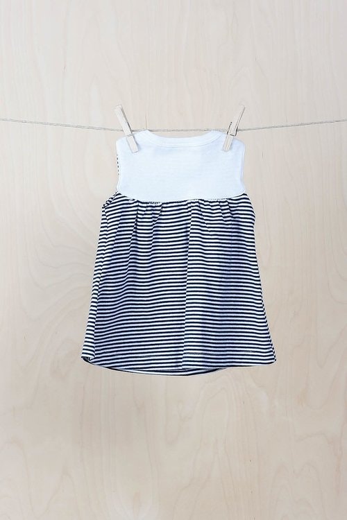 EM - Matros Dress White/ Navy