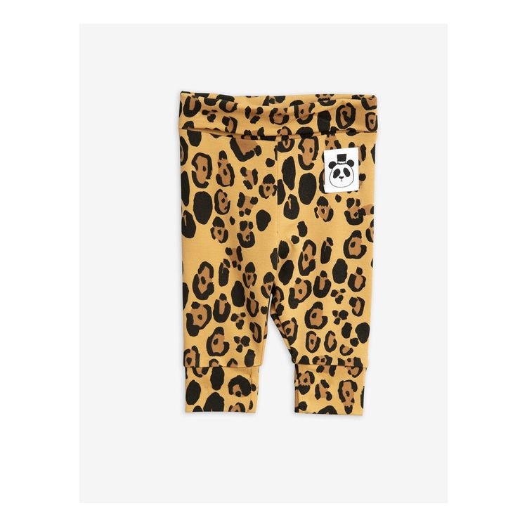 Mini Rodini - Basic Leopard New Born Leggings Beige