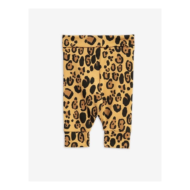 Mini Rodini - Basic Leopard New Born Leggings Beige