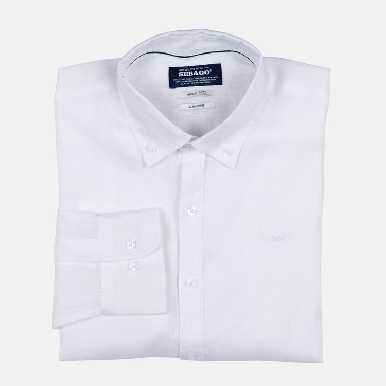 Sebago - Anthony Linen Shirt, White