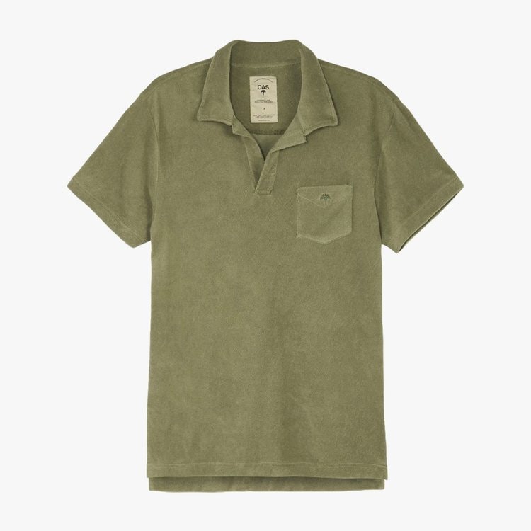 Khaki Polo Terry Shirt