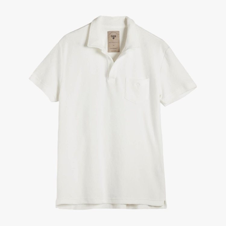 White Polo Terry Shirt