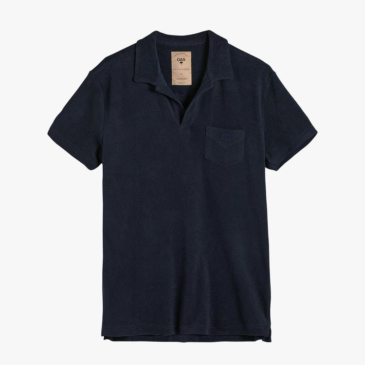 Navy Polo Terry Shirt