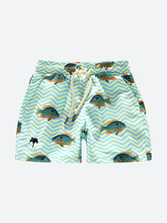 OAS - Kids Blue Fish Swim Shorts