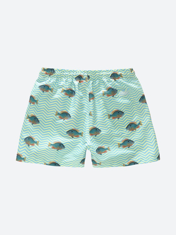 OAS - Blue Fish Swim Shorts