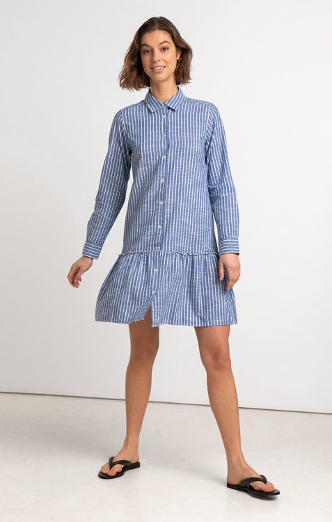 Boomerang - Thea Striped Dress, Deep Sea