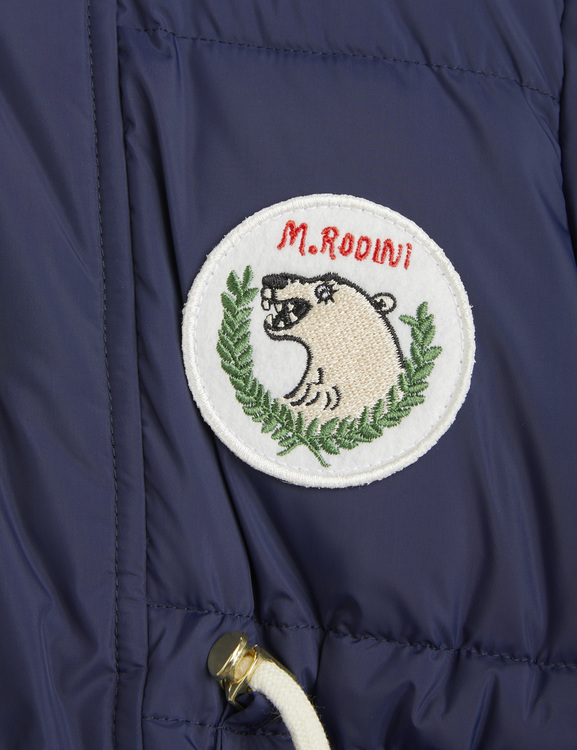 Mini Rodini - Polar Bear Patch Puffer Jacket, Navy