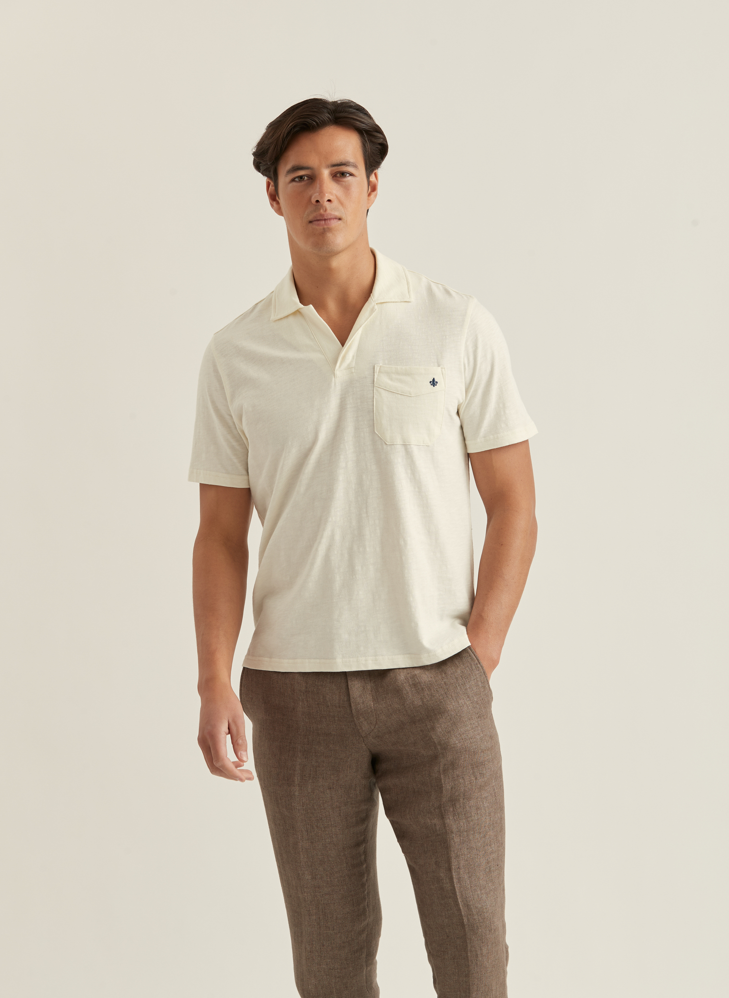 Morris - Clopton Jersey Shirt, Offwhite
