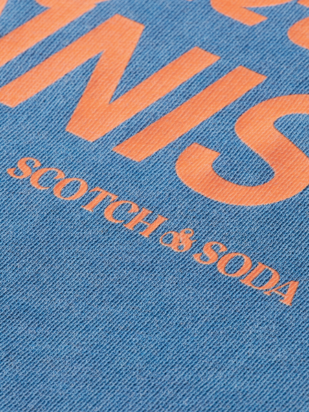 Scotch & Soda - Slogan Artwork Crew Sweat, Riviera Blue