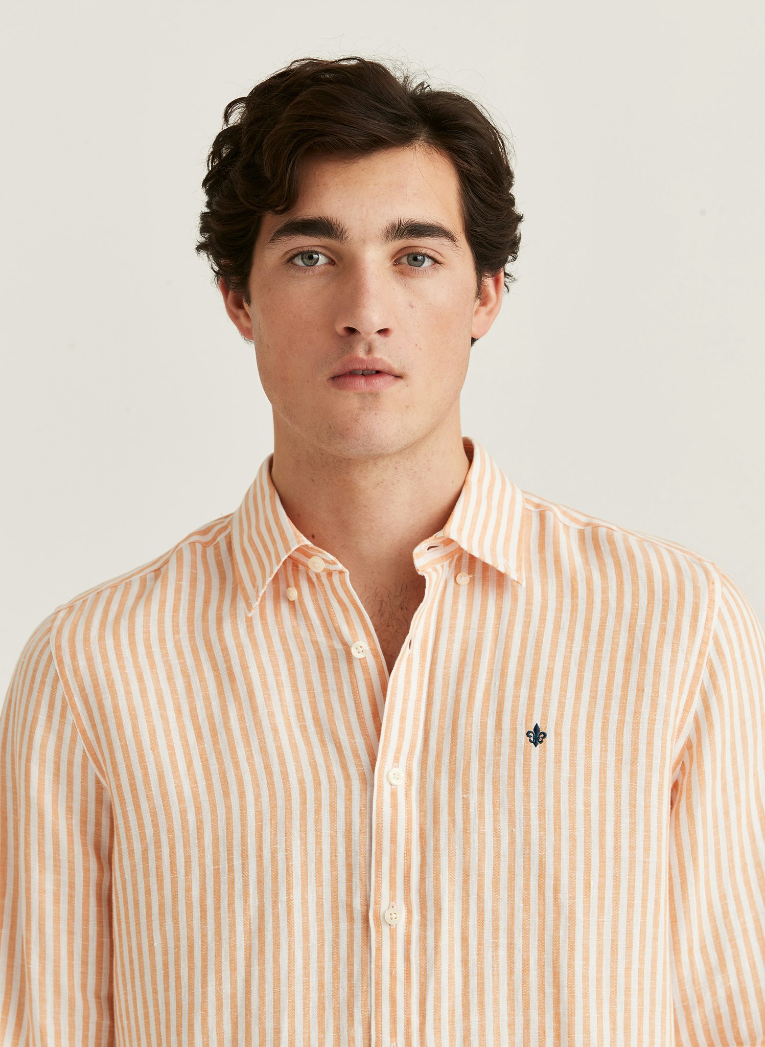 Morris - Douglas Linen Stripe BD Shirt