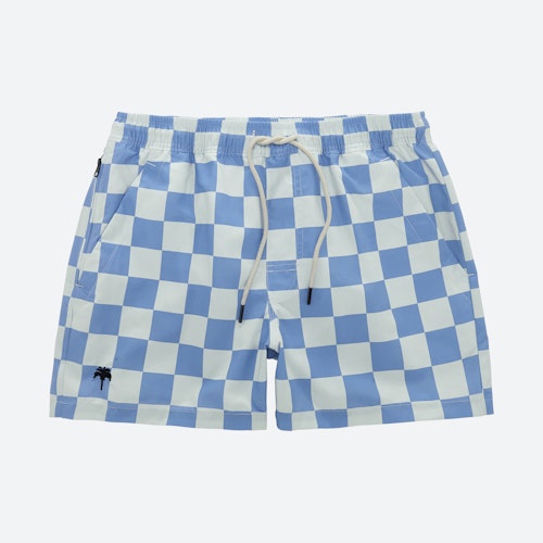 Blue Chess Swim Shorts