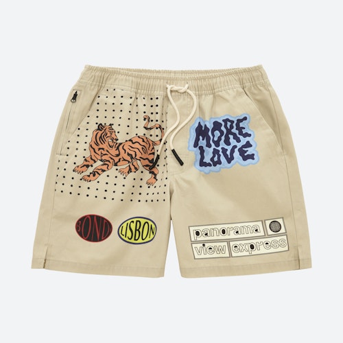 Tiger Love Canvas Shorts