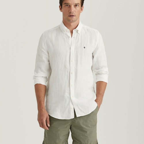 Morris - Douglas Linen Shirt, Offwhite