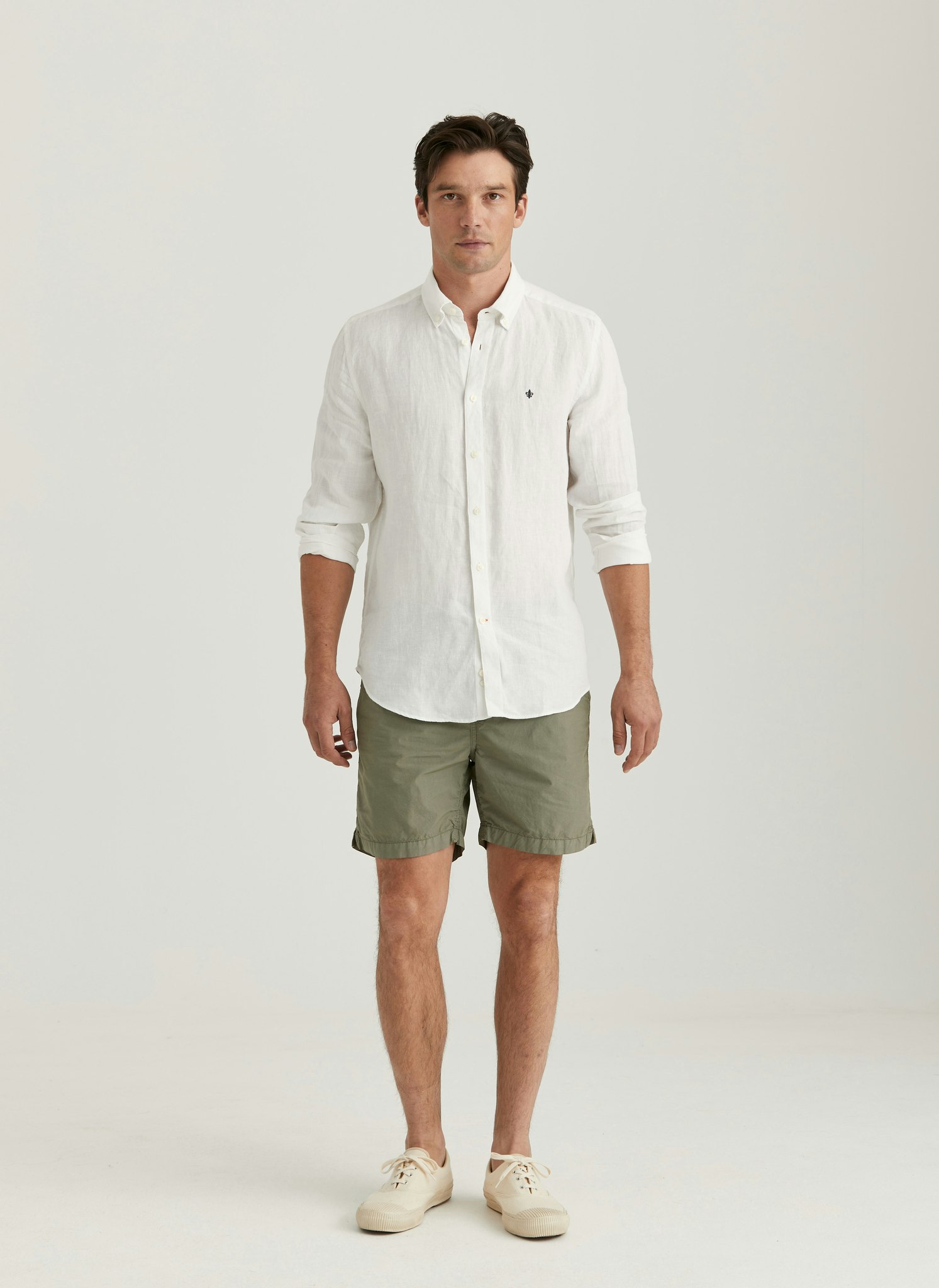 Morris - Douglas Linen Shirt, Offwhite