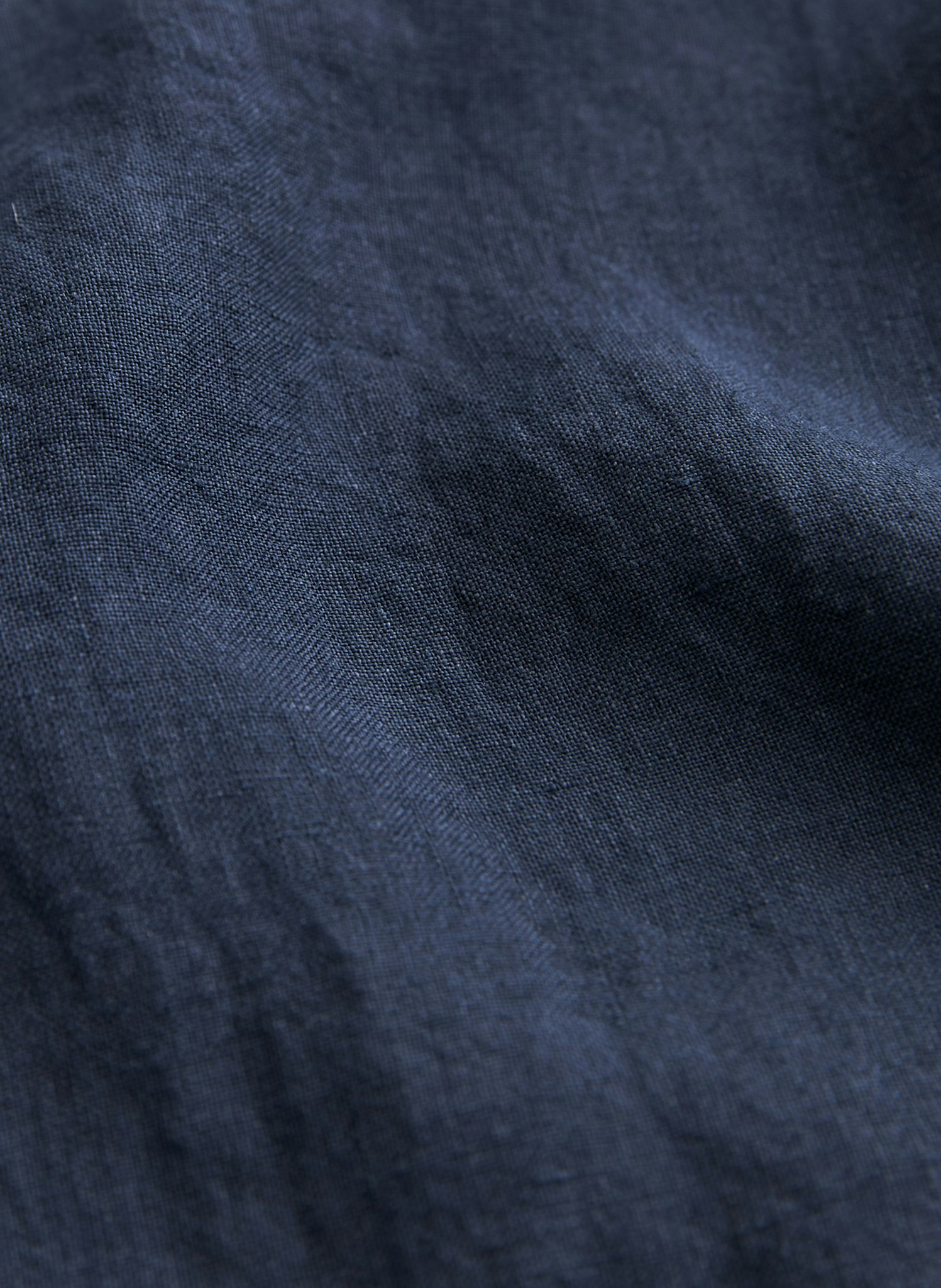 Morris - Douglas Linen Shirt, Navy Blue